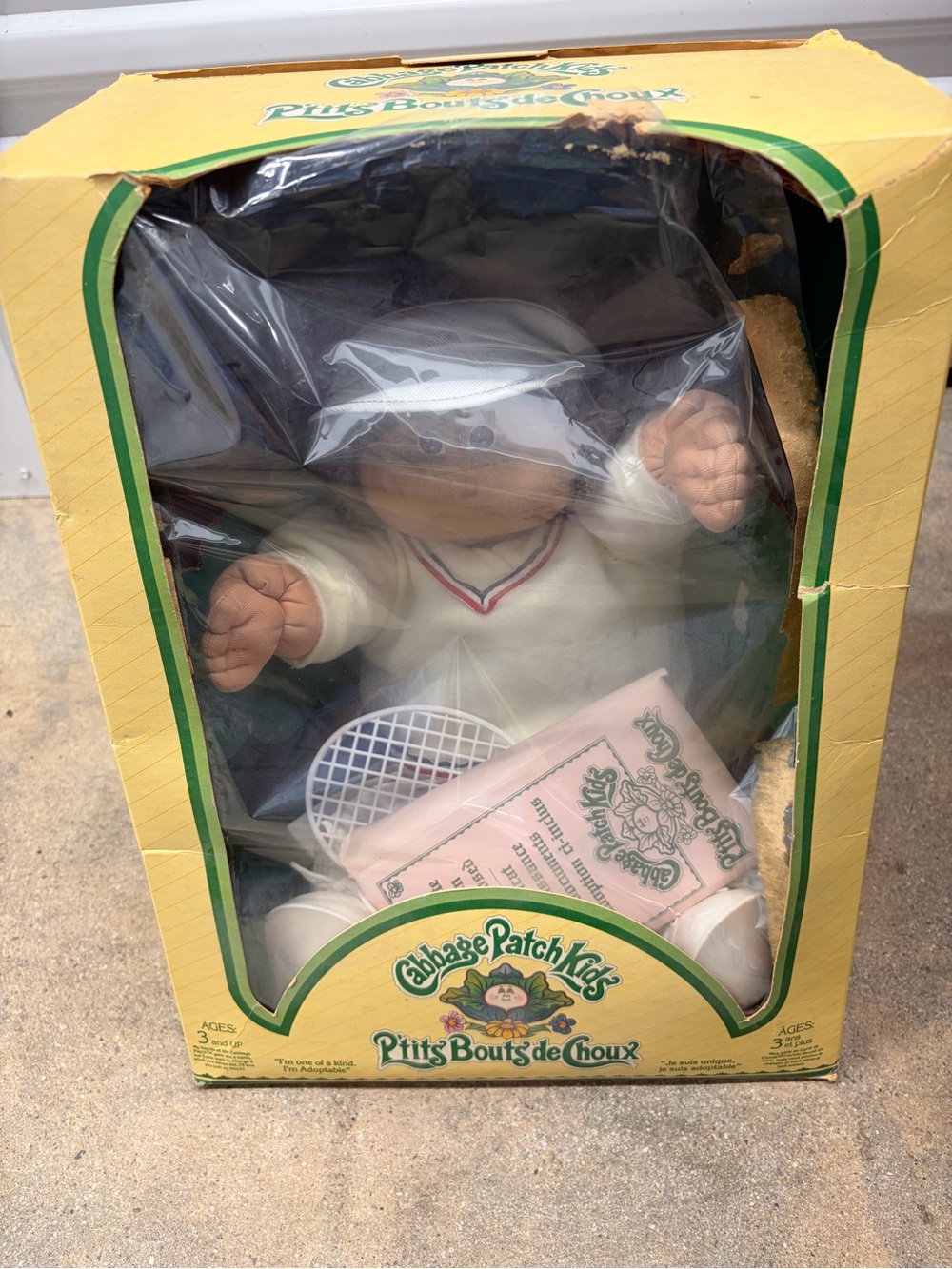 Vintage Cabbage Patch Kid Coleco French Canadian 1980s Boxed Doll